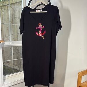 Quacker Factory Cruise Ready T-Shirt Dress